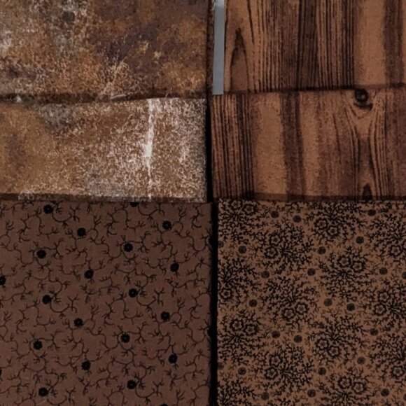 Brown Fat Quarters Set of 6: Moda, Northcotty, Marcus Fabrics - Picture 1 of 4